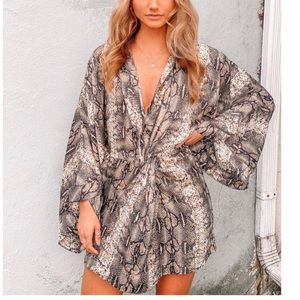 Snakeskin kimono dress